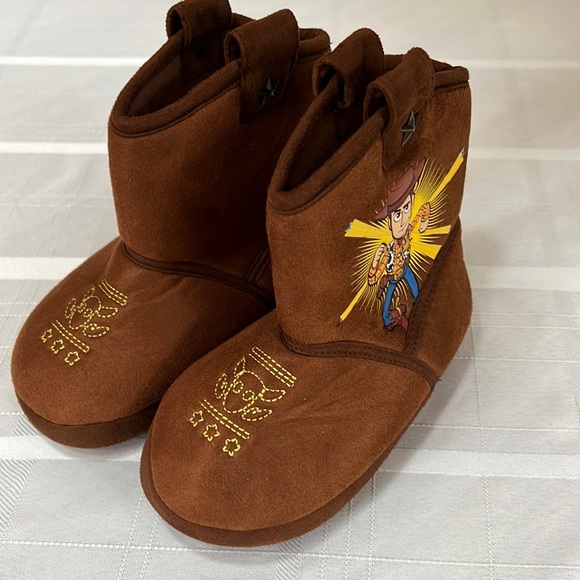 Toy Story woody’s cowboy boot style house slippers Size Lg 9-10 - Picture 1 of 5